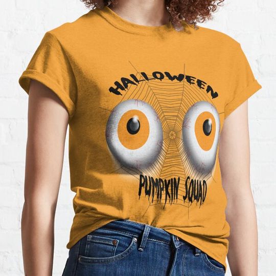 Discover Funny Green Halloween Pumpkin Squad Costume T-shirts