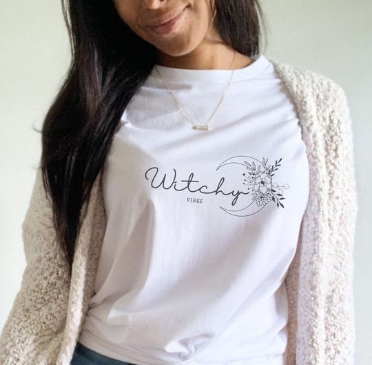 Discover Witchy Vibes / Ladies Unisex T-Shirt / Halloween Tee / October Shirt / Autumn Seasonal Fall Tshirt / Witch / Magic / Manifest / Funny Top