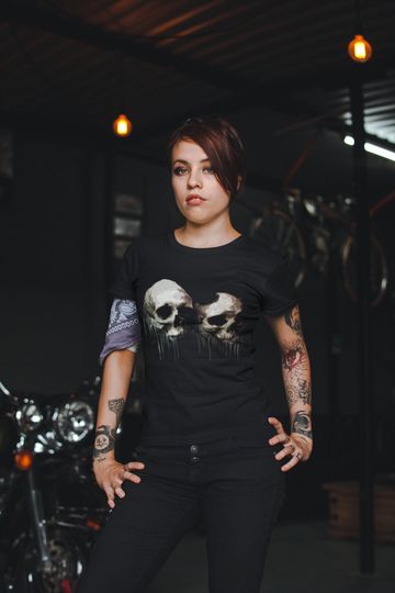 Discover Skulls Shirt, Skeleton Shirt, Goth Shirt, Halloween Shirt, Skull T-Shirt, Gothic Skeleton Head Shirt , Goth Clothing TH735