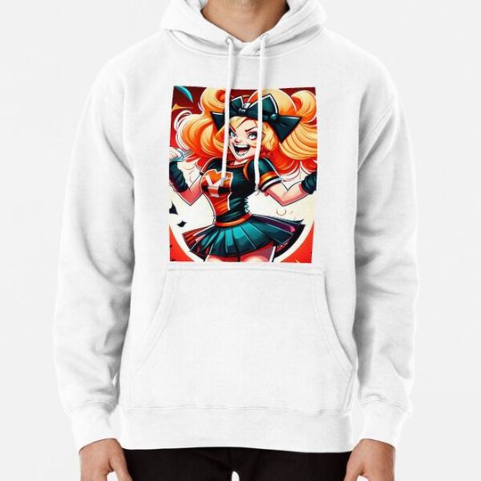Discover Spooky Cheerleader: Halloween Comic Delight Hoodies
