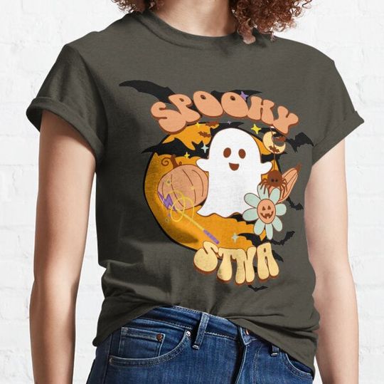 Discover Halloween Ghost Spooky STNA Nursing Assistant Groovy T-shirts