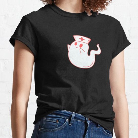 Discover Cute Nurse Ghost,Boo nurse,Ghost with nurse hat T-shirts