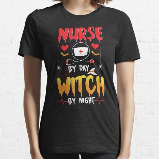 Discover Nurse by day witch by night-Halloween nursery nurse Costume T-shirts