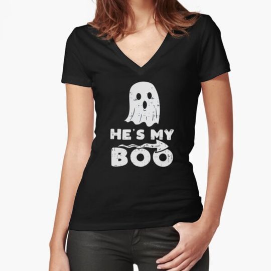 Discover Womens Hes My Boo | Matching Couple Halloween Costume Girlfriend T-shirts