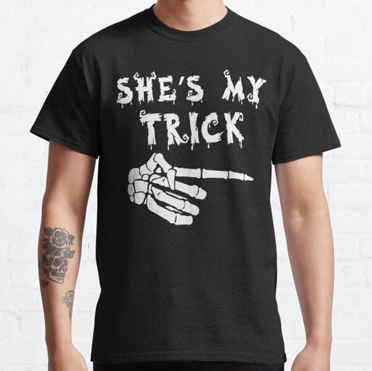 Discover She's My Trick He's My Treat | Matching Couples Halloween T-shirts