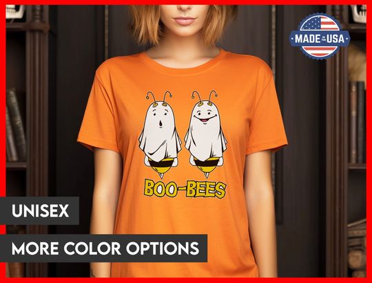 Discover Halloween Shirt Funny Boo Bees Ladies Gift, Trick or Treat Present Womens