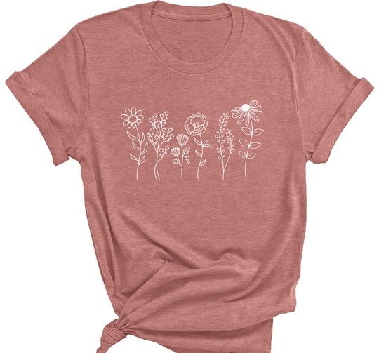 Discover Wildflower Tshirt, Wild Flowers Shirt, Floral Tshirt, Flower Shirt, Gift for Women, Ladies Shirts, Best Friend Gift, Womens shirt