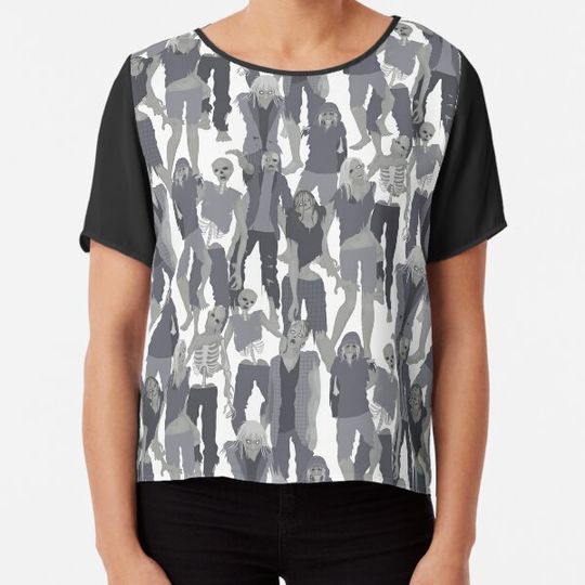 Discover Living Dead Mob of Black and Grey Zombies T-shirts