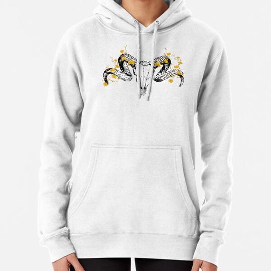 Discover Buffalo Skull and flowers Bones and Botany Hoodies