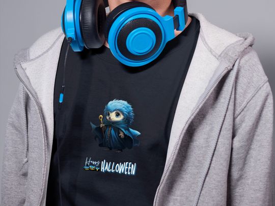 Discover Happy Halloween Shirt - Spooky Blue Hedgehog Tee Gift