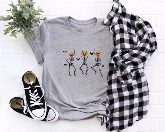 Discover Vintage Halloween Skeleton Shirt