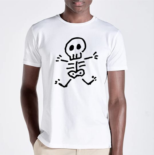 Discover Men White Original T-Shirt Skeleton