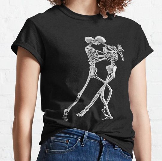 Discover Skeletons Tango Dancers Halloween Dance of Death T-shirts