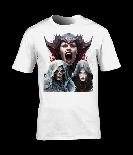 Discover  T-Shirt - Halloween Theme .Mens and Womens ,Black Cotton and White Polyester. Gift for  Halloween Party