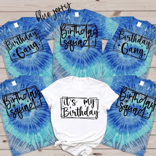Discover Funny Birthday Tie Dye Shirts,Birthday Party T-Shirt,Birthday Group Shirts,Birthday Crew Shirt,Birthday Girl Boy Outfit,Birthday Squad Shirt