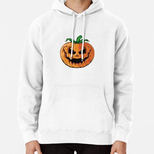 Discover halloween scary evil pumpkin funny pumpkin head Hoodies