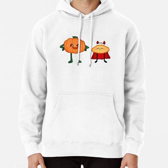 Discover Gribby the Lemon Guy with a spooky friend Hoodies