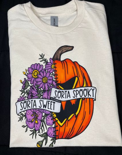 Discover Sorta Sweet Sorta Spooky Pumpkin Halloween T-Shirt | Sweatshirt | Hoodie