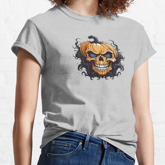 Discover Halloween Pumpkin Skull T-shirts