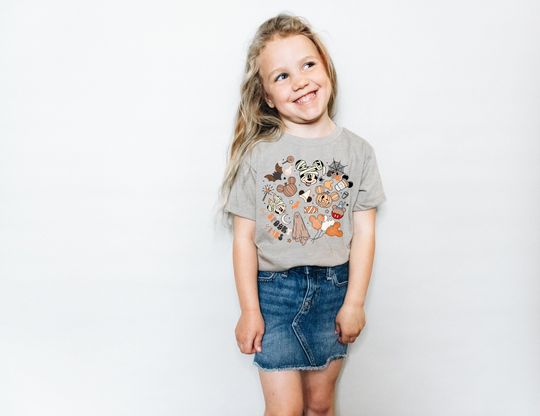 Discover Happiest Place On Earth Toddler Shirt, The Most Magical Place, Fall Best Day Ever Mouse Ears, Halloween Spooky Matching Boo Kid Costume Tee