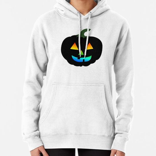 Discover Black Pumpkin with Rainbow Light Hoodies