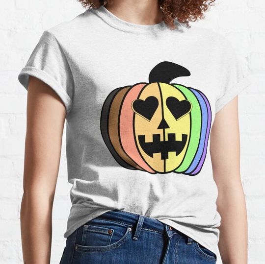 Discover Rainbow Intersectional Pastel Gay Pumpkin - Gay Halloween T-shirts