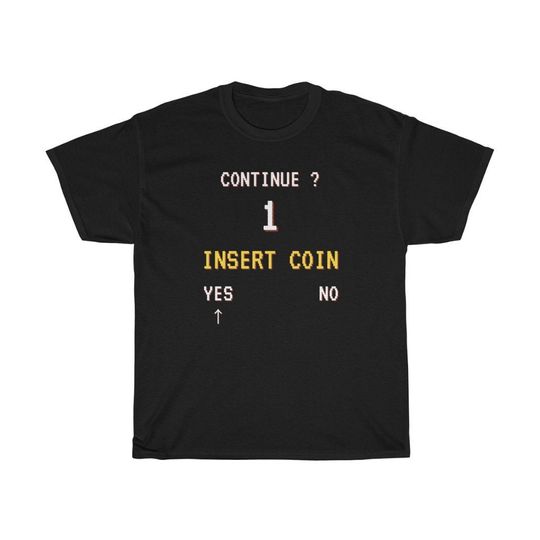 Discover Continue? Vintage Videogame Unisex T-shirt