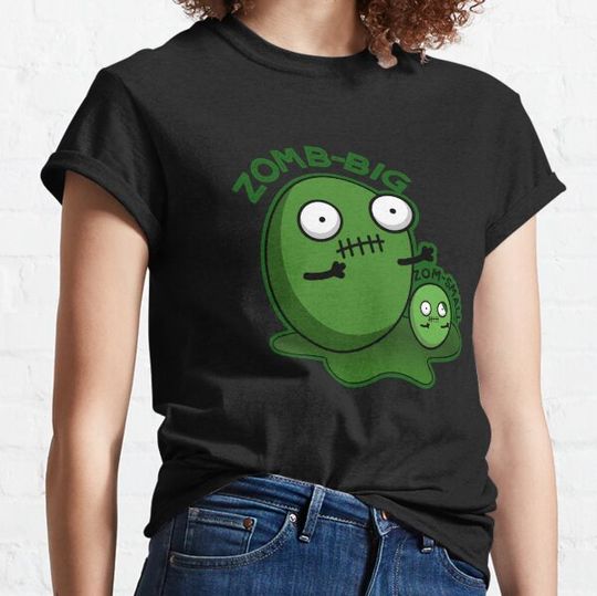 Discover Zom-big Zom-small Funny Halloween Zombie Pun (Dark BG) T-shirts