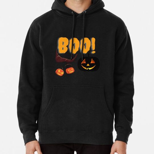 Discover Funny Halloween Boo Creepy Halloween Pumpkins Hoodies