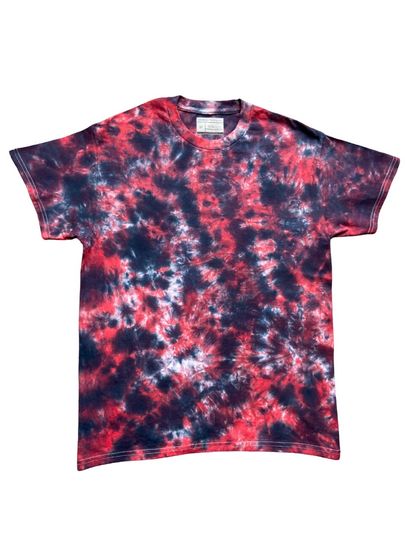 Discover Black and Red Scrunch Tie Dye T-Shirt, Adult, Unisex, S, M, L, XL, 2XL, 3XL, 4XL, 5XL, Dyed in the UK, Gift