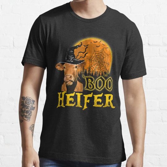 Discover Cow Lover Boo Heifer Funny Halloween Farmer Cattle Lover T-shirts