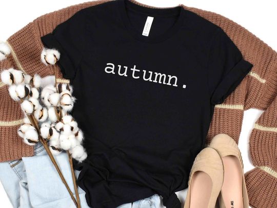 Discover Autumn T-shirt, Fall Shirt, Simple Halloween Shirt, Cozy T, Plus Size October Lovers Shirt, Spooky Season, Halloween Costume, Fall Mom, Boo