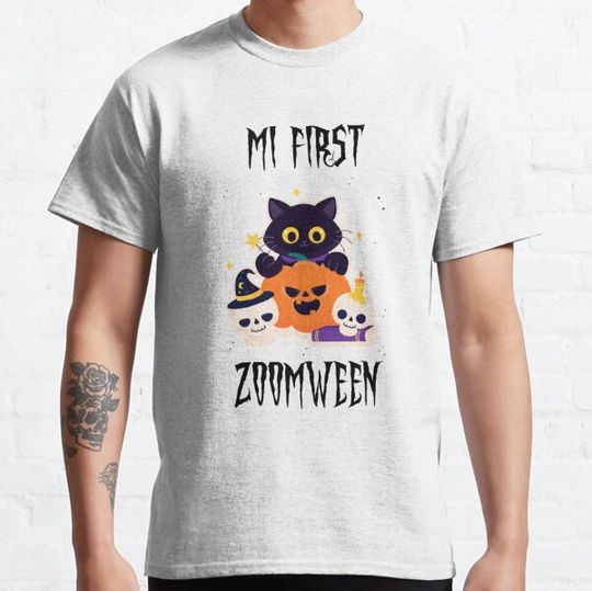 Discover My first zoomween - my first virtual halloween..halloween cat T-shirts