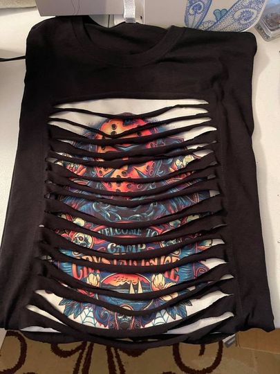 Discover Horror Villain Ripped Tee for Horror Fans