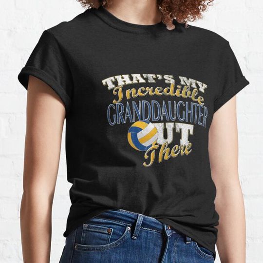 Discover Distressed Volleyball Granddaughter, Grandma Grandpa T-shirts