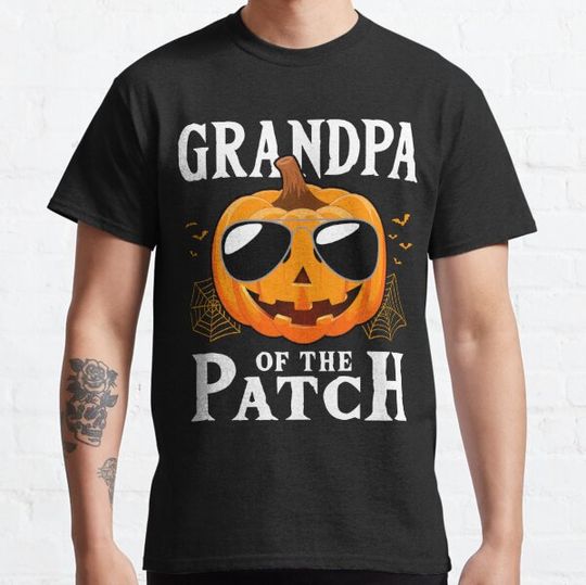Discover Pumpkin Grandpa Of The Patch Halloween Costume T-shirts