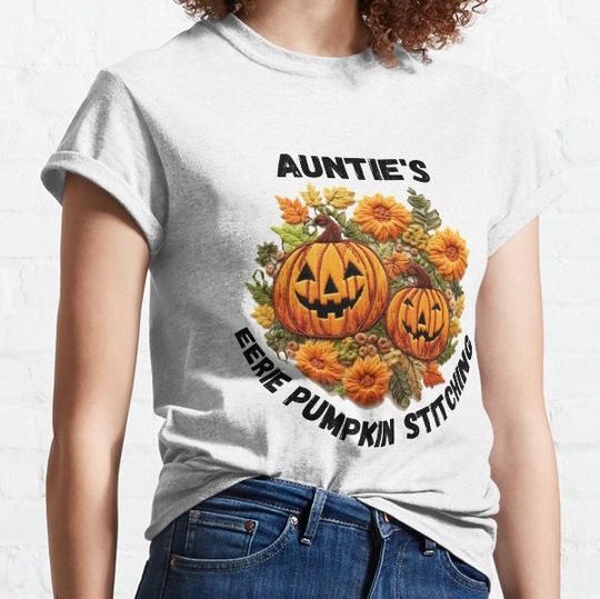Discover Copy of embroidered style halloween design - auntie T-shirts