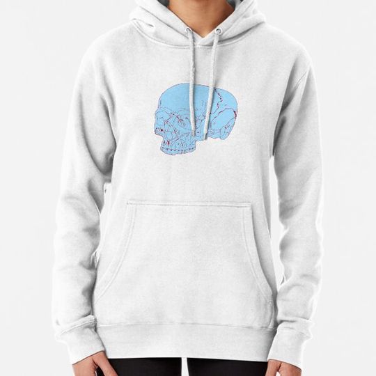 Discover Jawless Skull Red and Blue Hoodies