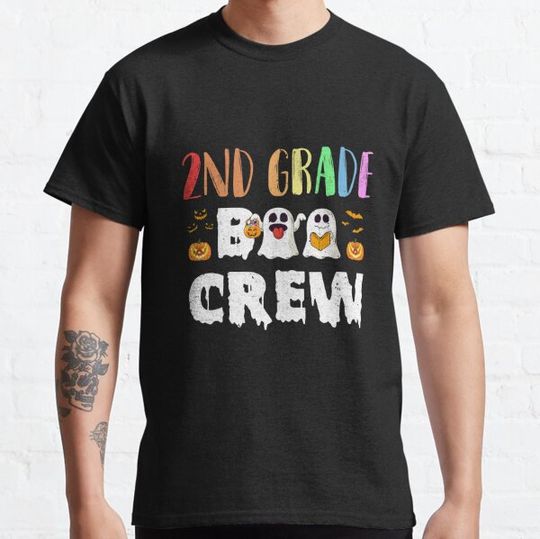 Discover Cute Boo Crew 2nd Grade Teacher Halloween T-shirts