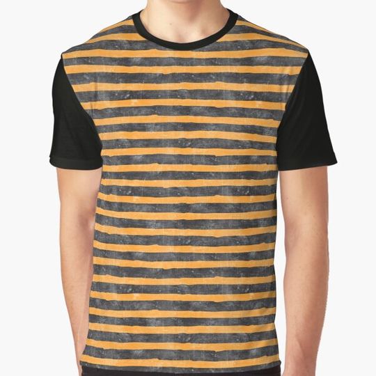 Discover Halloween Stripes (black and orange) T-shirts