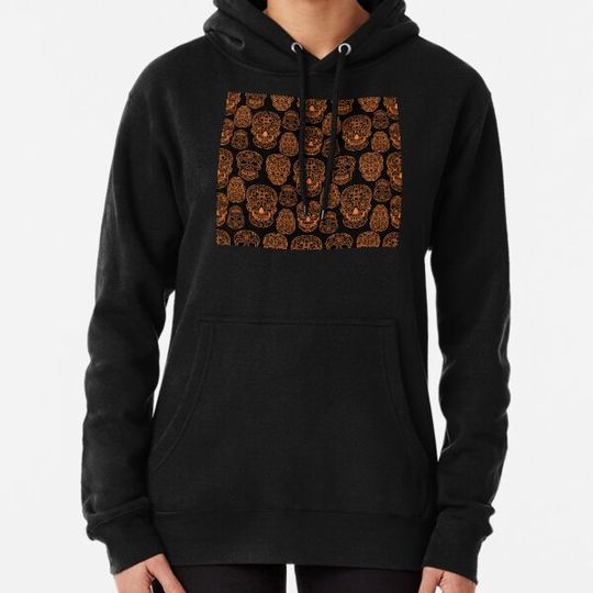 Discover Fancy Halloween Skulls Orange Hoodies