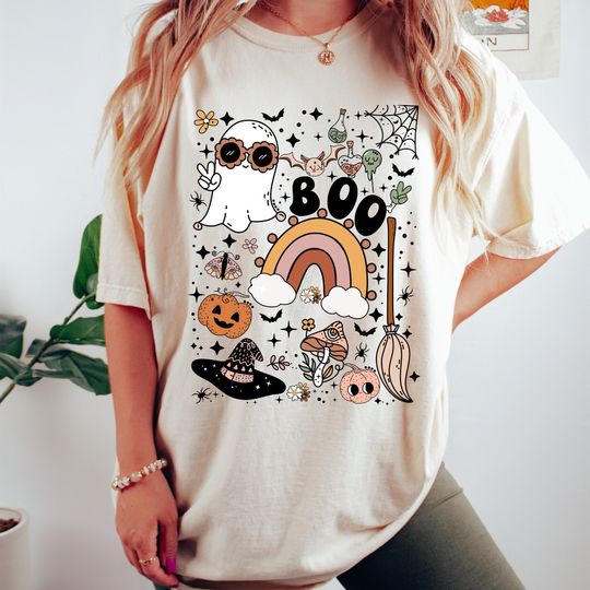 Discover Halloween Doodles T-Shirt for Magic Theme