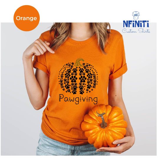 Discover Dog Paw Thanksgiving Tee - Fun Family Shirt