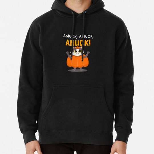 Discover Amuck, Amuck, Amuck! | Halloween Holiday | Cute Pumpkin Cat Design Hoodies
