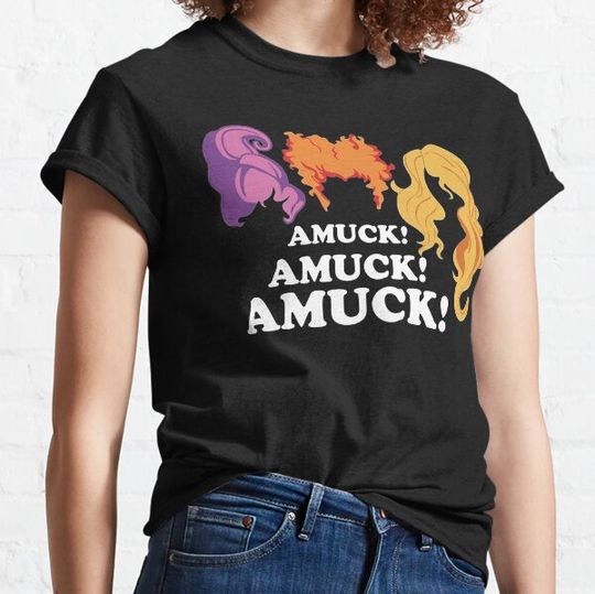 Discover Scary Halloween T-shirt with Amuck Quote