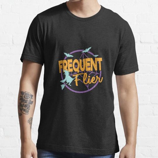 Discover Halloween witches bats frequent flyers T-shirts