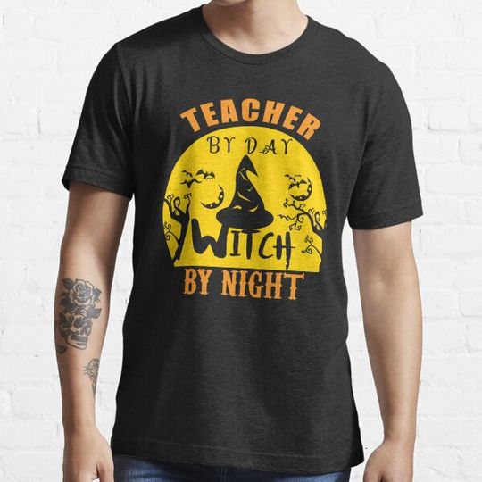 Discover Teacher Witch By Night Halloween Funny Costume Idea T-shirts