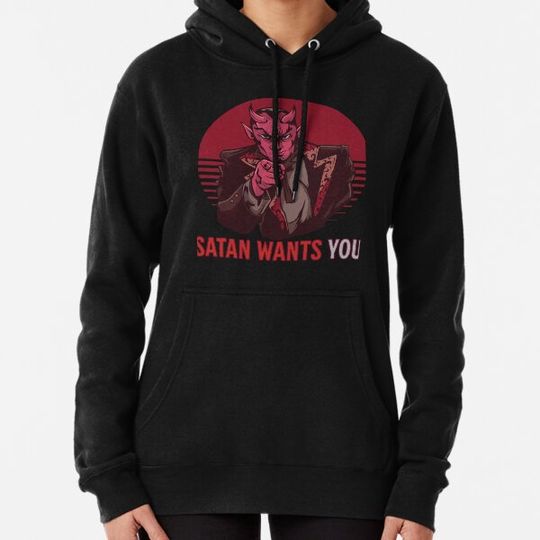 Discover Satan wants you |  Funny ghost Halloween Party Clubbing Design Hoodies