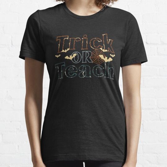 Discover Teacher Halloween funny trick or teach dark T-shirts
