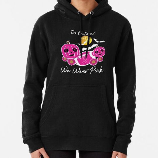 Discover In October We Wear Pink Football Cute Pumpkin Halloween Hoodies